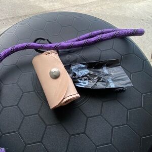 Handmade Leather Dog Poop Bag Holder| Handmade Pet Accessory.